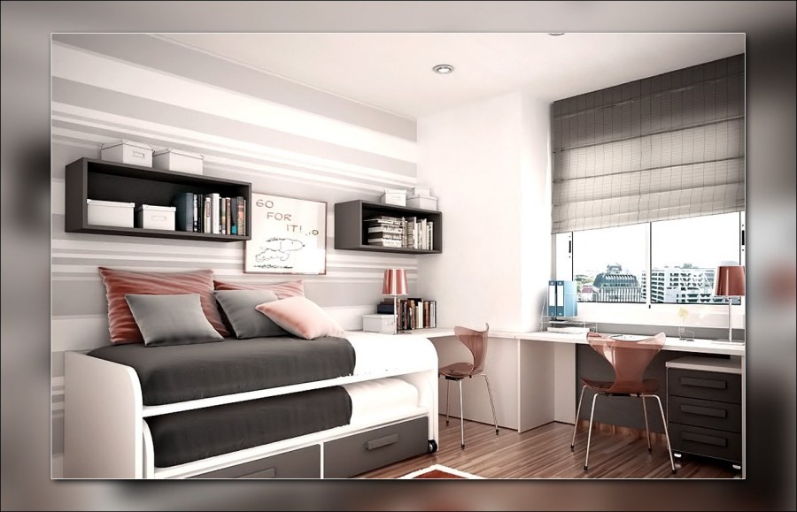 Интерьер детской спальни для школьников