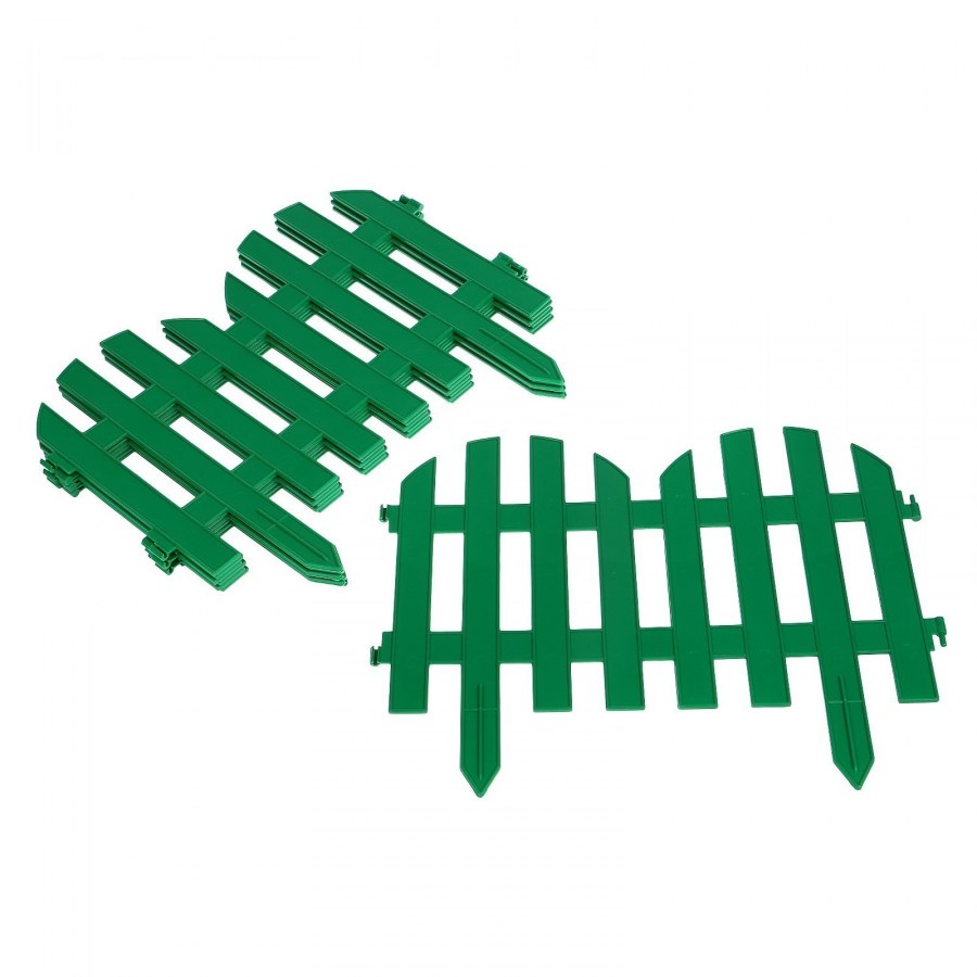 Забор декоративный "романтика" 28*300см зеленый PALISAD