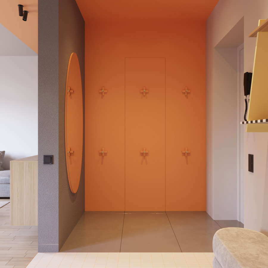 Оранжевая прихожая