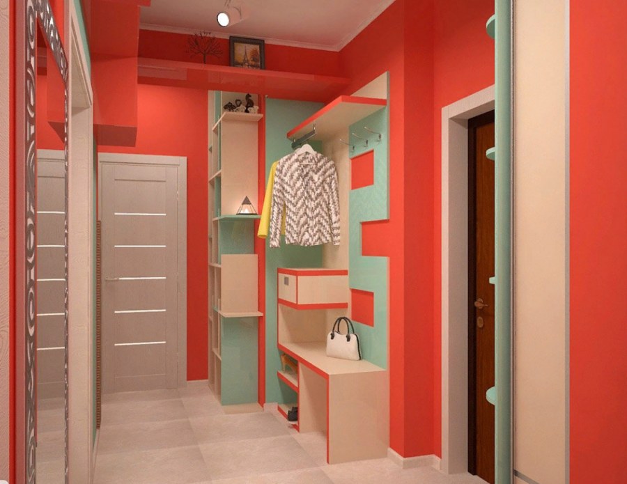 Лоджия в терракотовом цвете