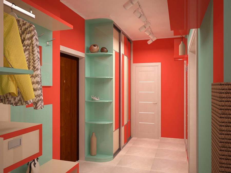 Оранжевый коридор в квартире