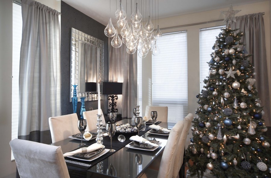 Елка в интерьере гостиной