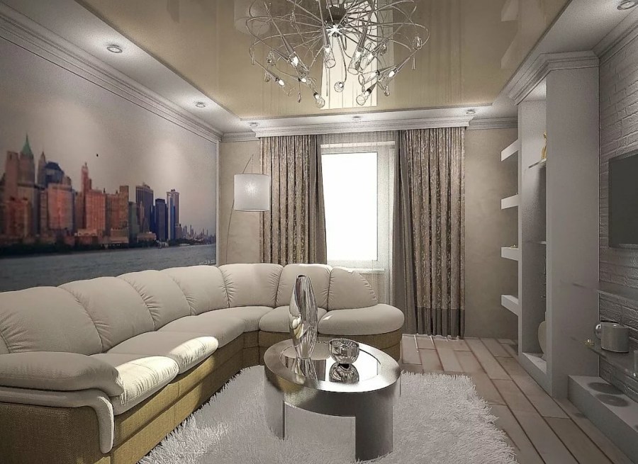 Интерьер гостиной в хрущевке