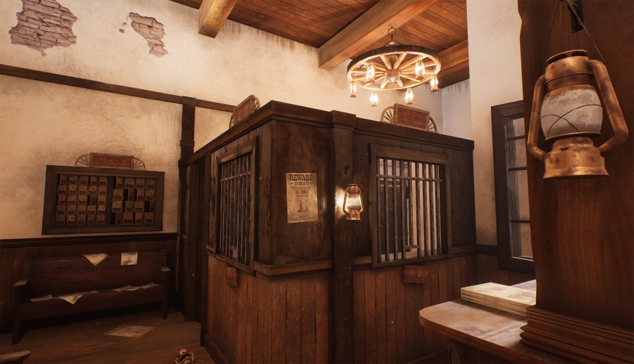 Интерьер салуна дикого Запада