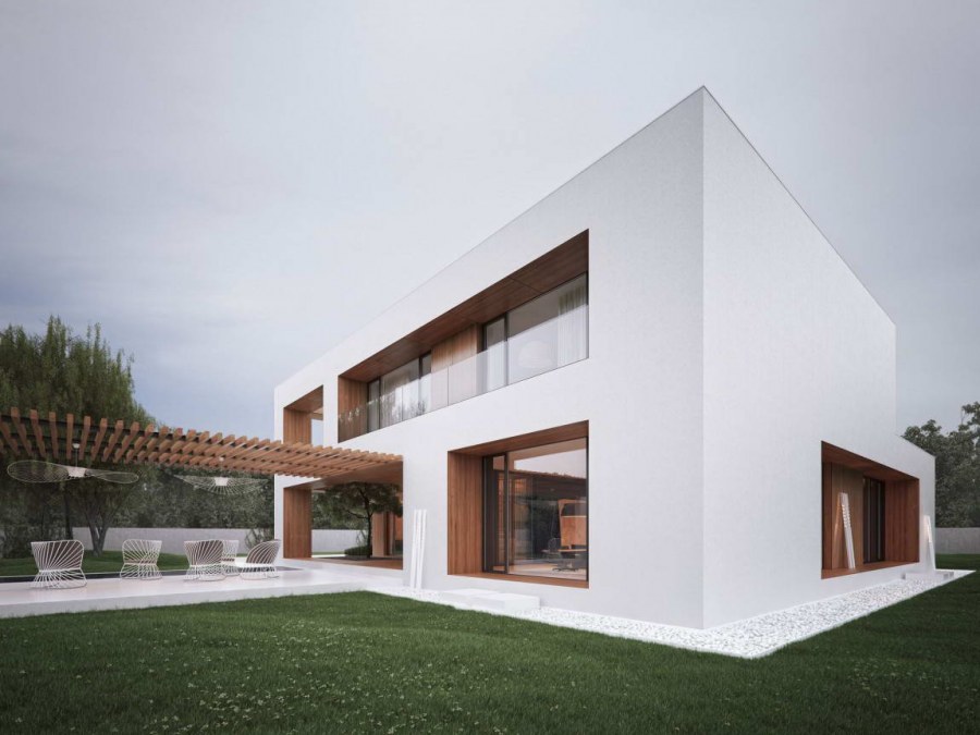 Фасады зданий в стиле минимализма