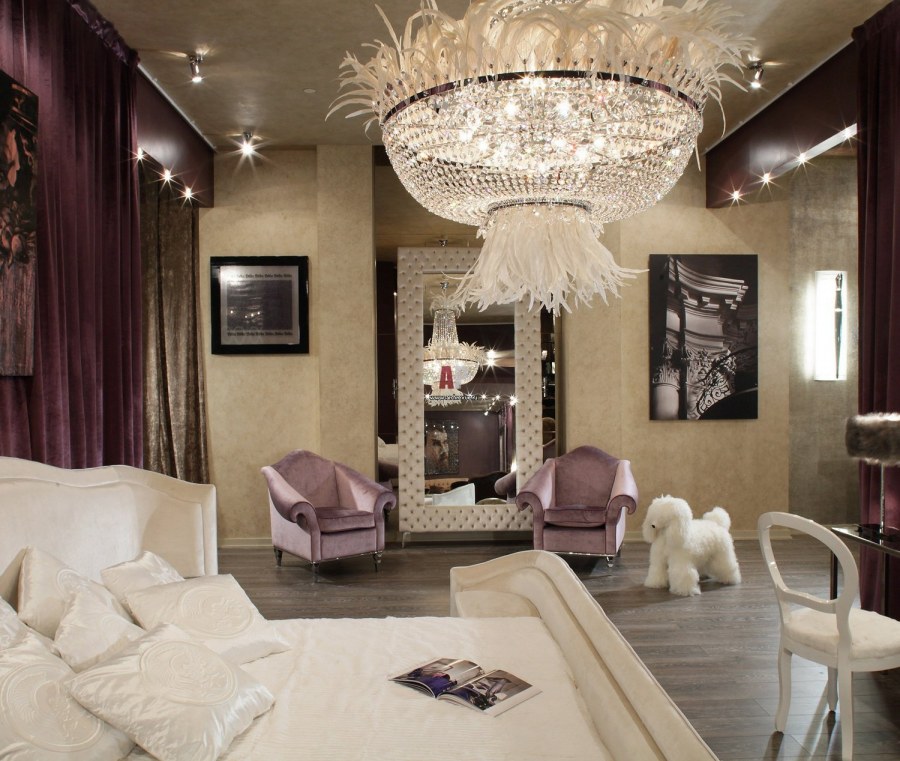 Спальня в стиле гламур