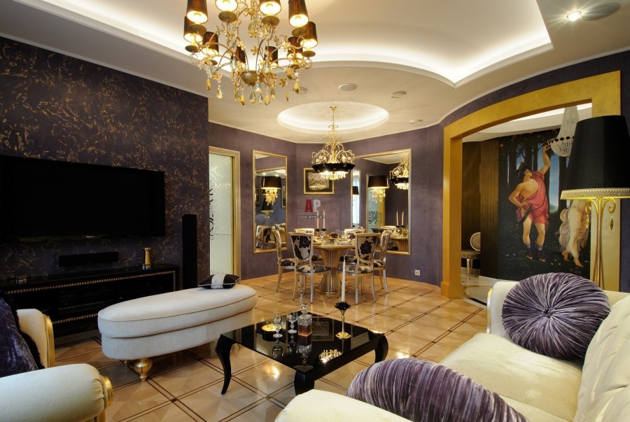 Гламурный стиль в интерьере