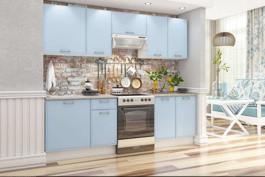 Кухня Одри серый шелк