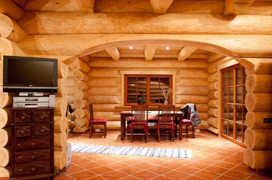 Интерьер сруба 6 на 6