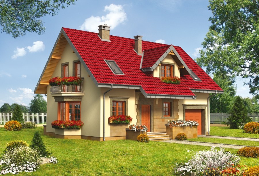 Дом с мансардой