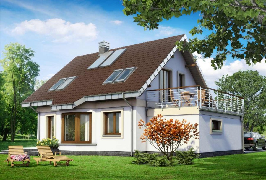 Мансардный дом