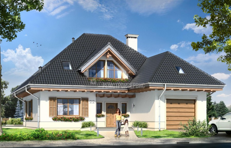 Крыша вальмовая мансардная четырехскатная