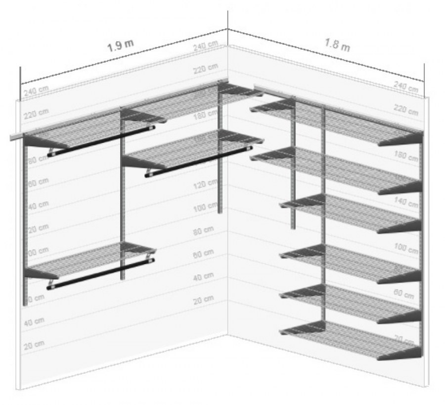 Встроенная гардеробная икеа