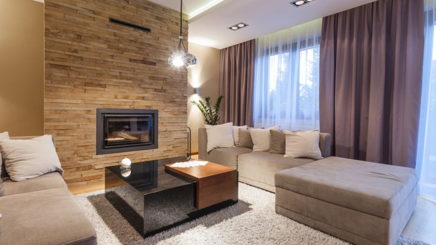 Интерьер камень в обычной квартире