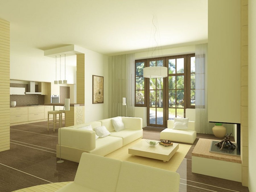 Цветовая гамма кухни-гостиной