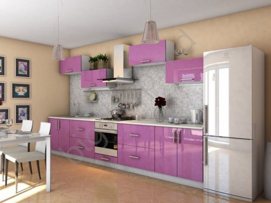 Сиреневый кухонный гарнитур