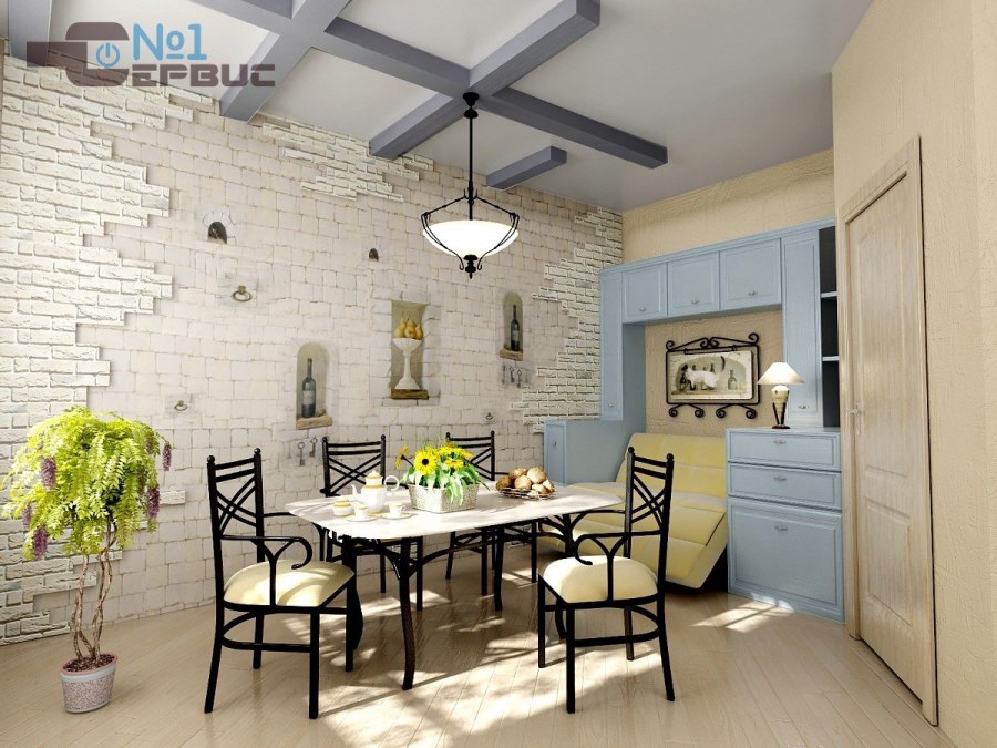 Декоративный камень для внутренней отделки кухни