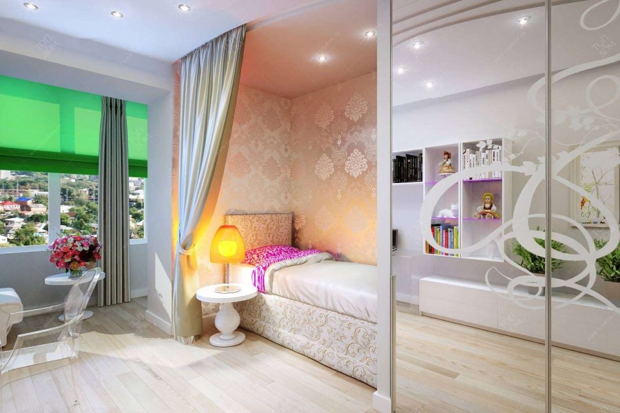 Гостиная совмещенная со спальней