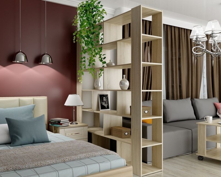 Стеллаж-перегородка 1664х372х2045 белый