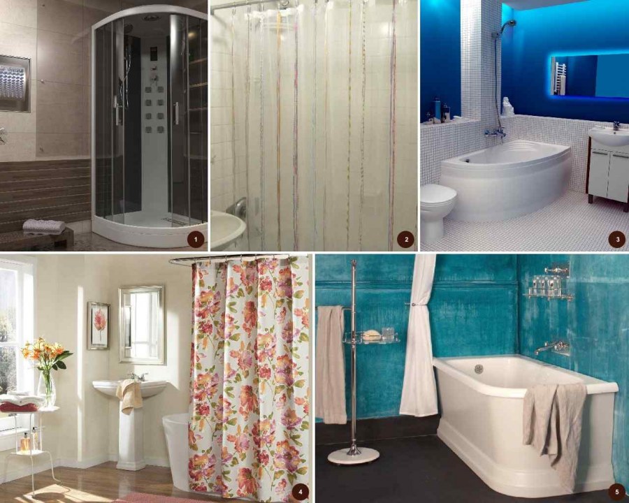 Визуализация ванной со шторкой