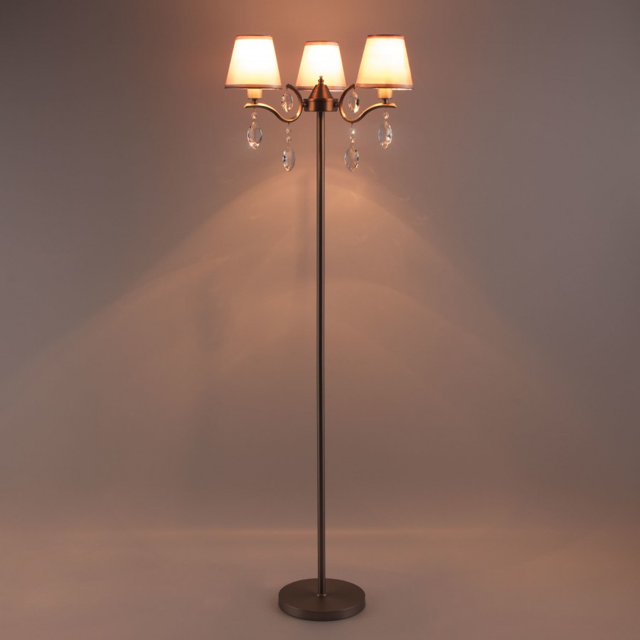 Торшер сатин никель Евросвет