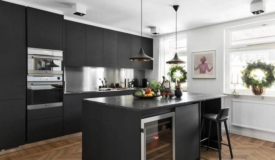 Кухня черный графит Egger
