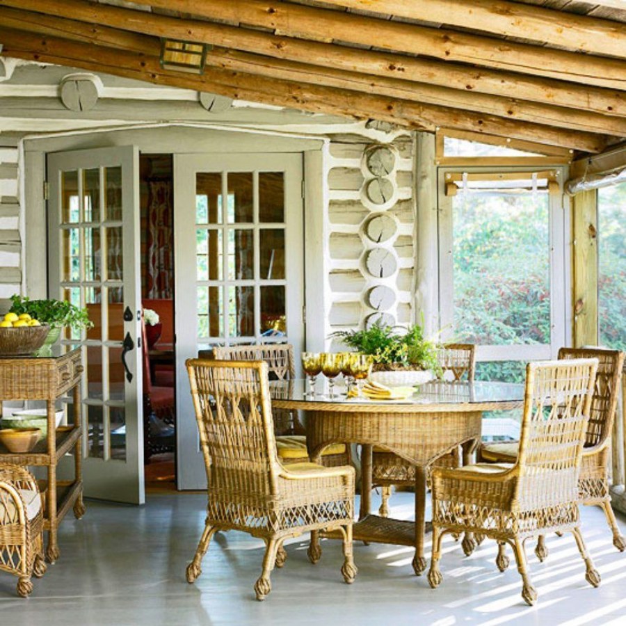 Летние веранды в деревенском стиле