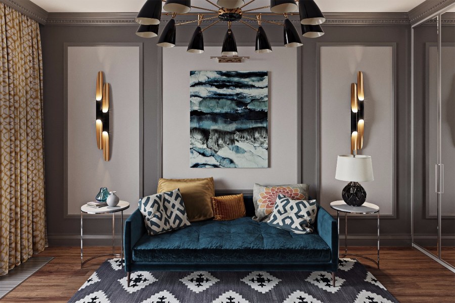 Гостиная в стиле Эклектика Минимализм и классика