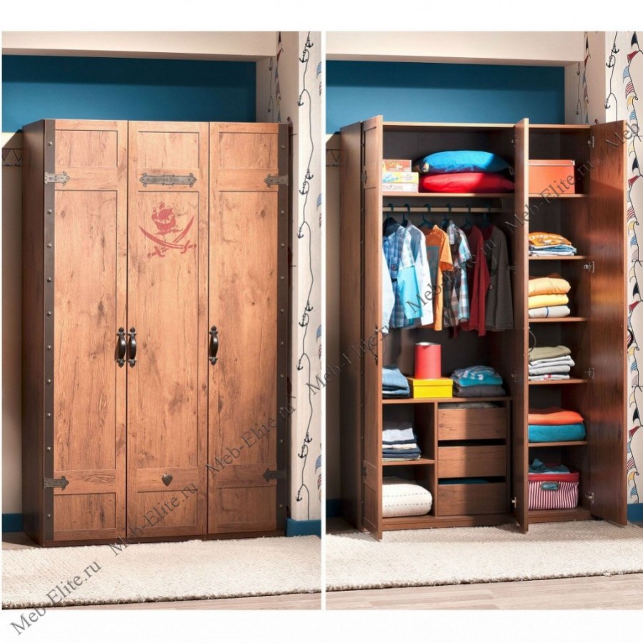 Cilek трехдверный шкаф Black