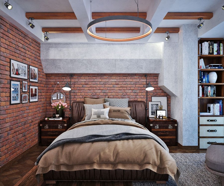 Кирпич в интерьере дома