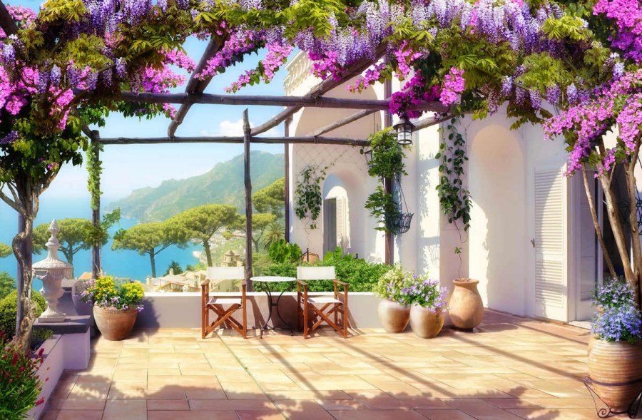 Красивый вид с террасы