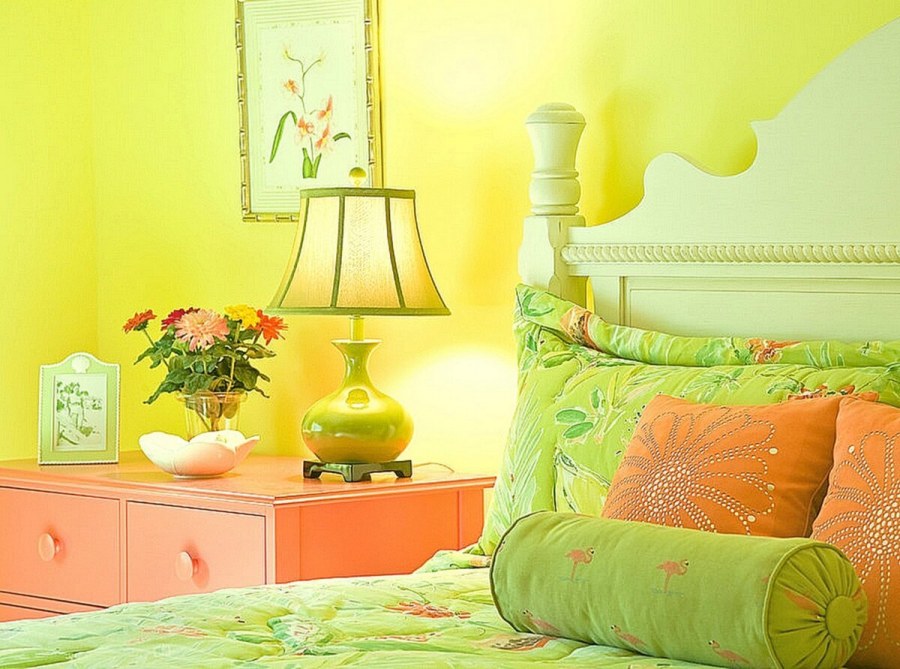 Оранжевый в интерьере сочетания