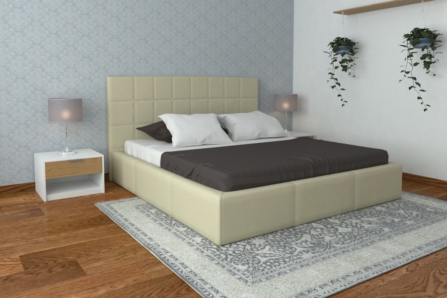 Кровать на белом фоне