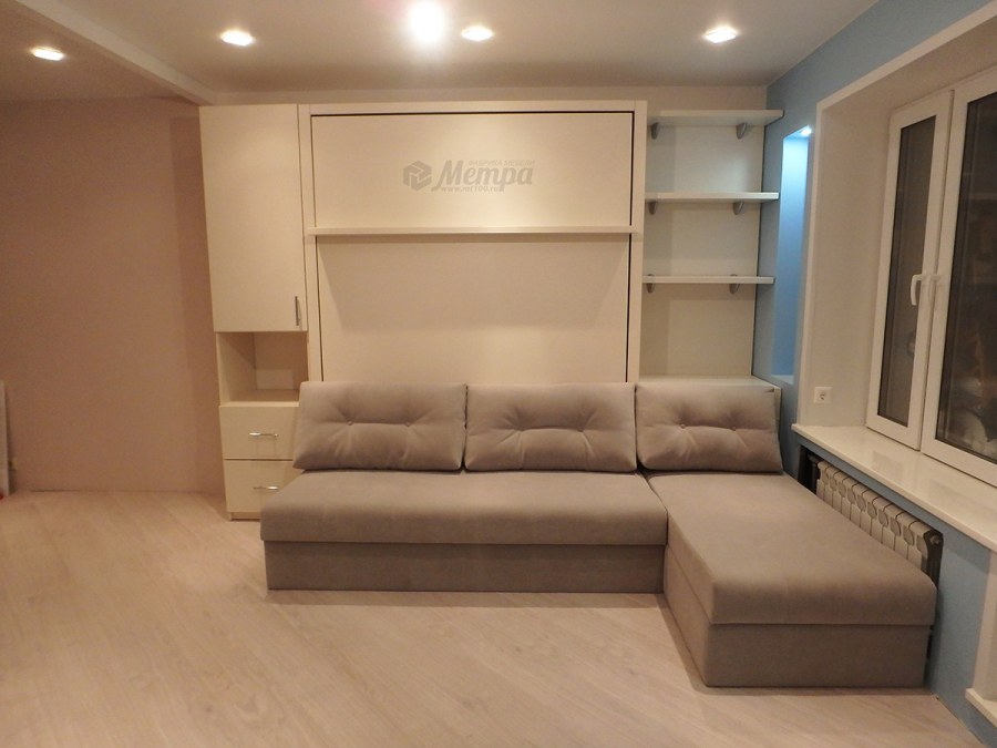 Шкаф-кровать диван трансформер TRANSMEB блюз