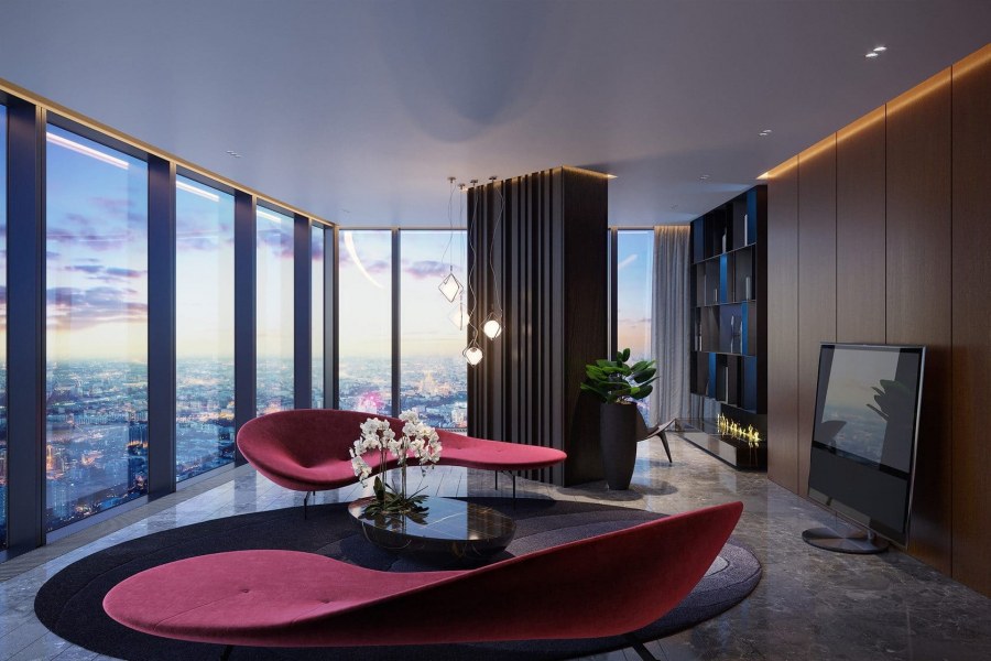 Москва Сити башня Федерация пентхаус