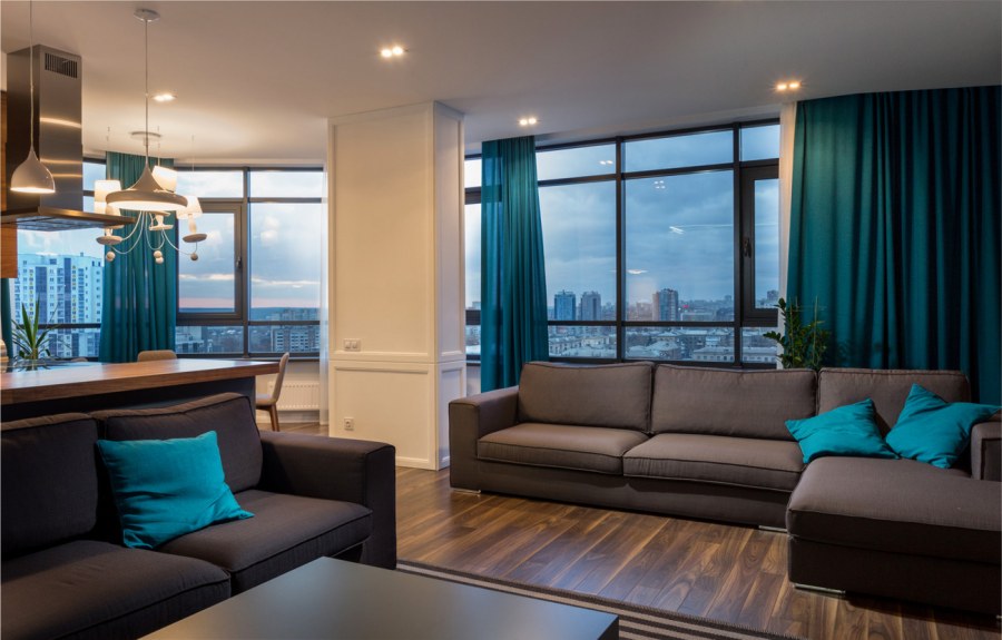 Уютная квартира с панорамными окнами