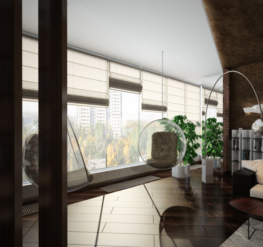 Планировка квартиры с панорамными окнами