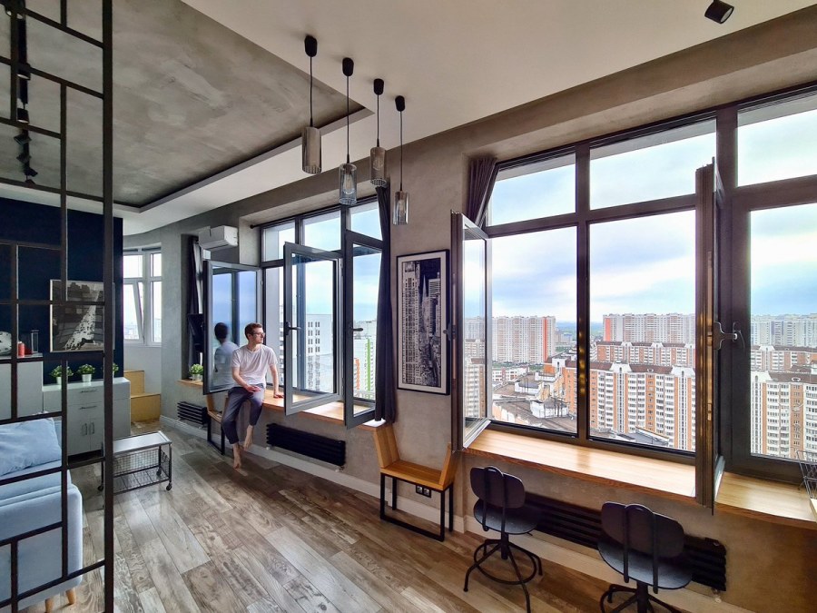 Студия с панорамными окнами в Челябинске