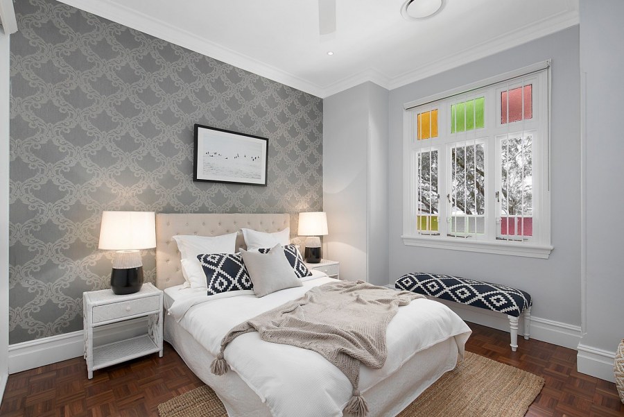 Акцентная стена в интерьере спальни