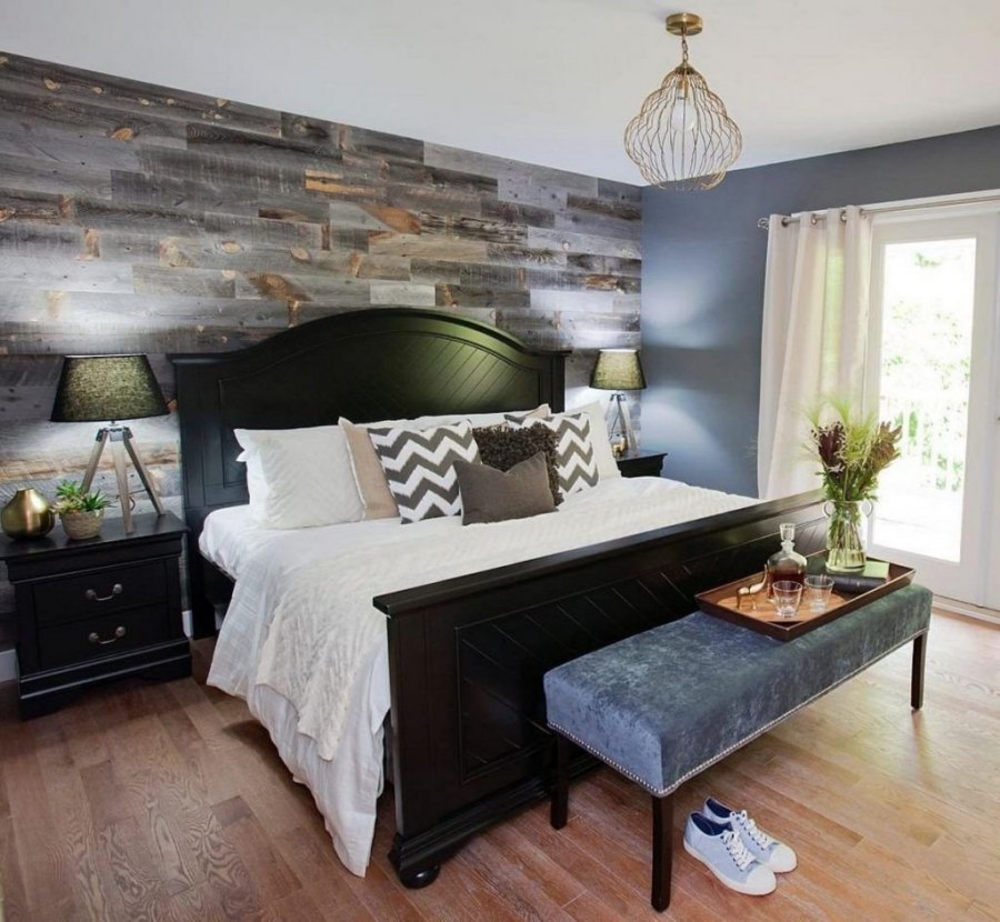 Акцентная стена в интерьере спальни