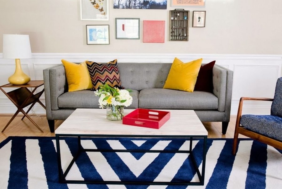 Цветные акценты в интерьере