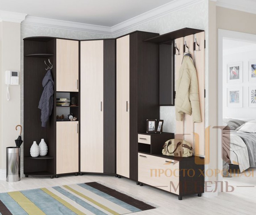 Прихожая №2 дуб венге / дуб Млечный