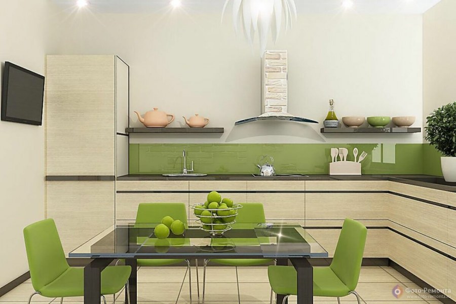 Кухонный гарнитур без навесных шкафов