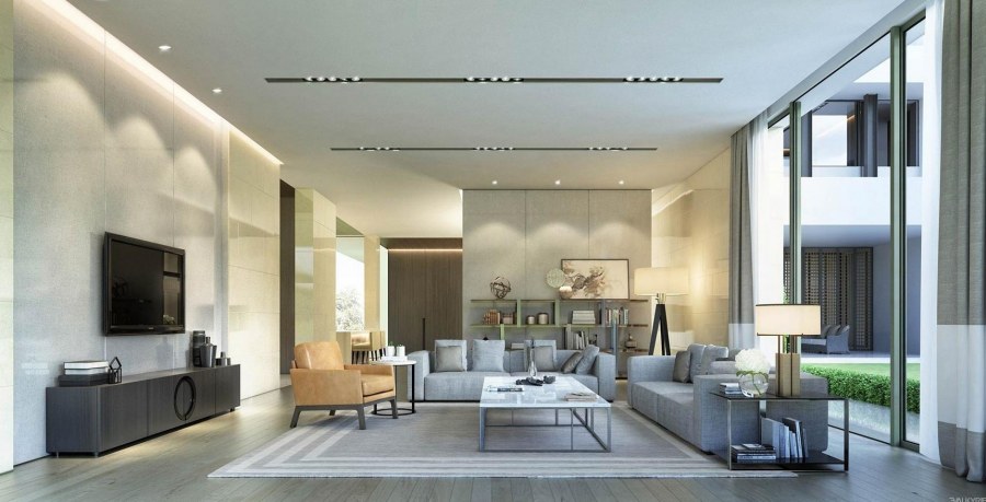 Натяжные потолки в интерьере