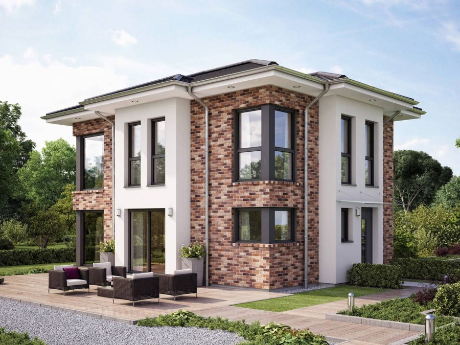 Современный кирпичный дом