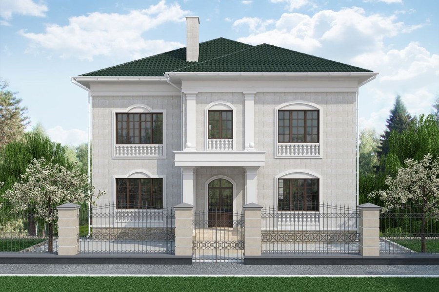 Классические двухэтажные дома проекты