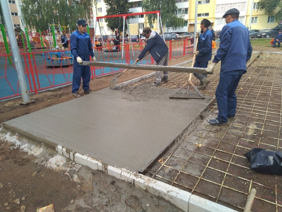 Бетонирование спортивных площадок