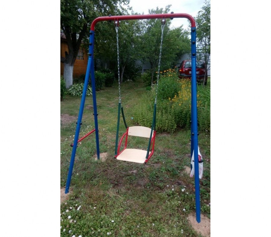 Качели балансир из бревна