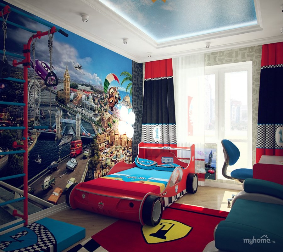 Шведская стенка в детской комнате