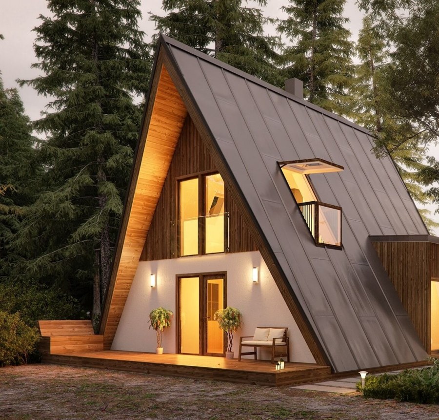 Дом шалаш а frame House.